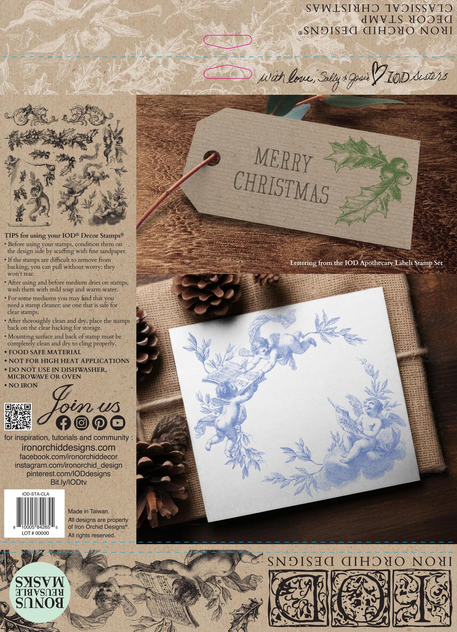 The Owl Box Classical Christmas 12x12 IOD Stamp™